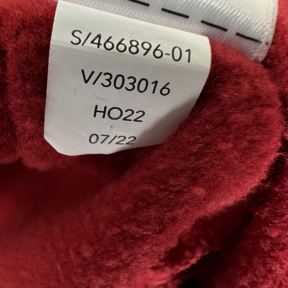 Athleta Sweatshirt Womens Small Red Paisley V Neck Fleece Stretch Pullover Gym - Picture 9 of 12